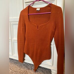 Abercrombie orange bodysuit